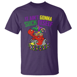 Funny Mardi Gras T Shirt It Ain't Gonna Suck Itself Crawfish TS02 Purple Printyourwear
