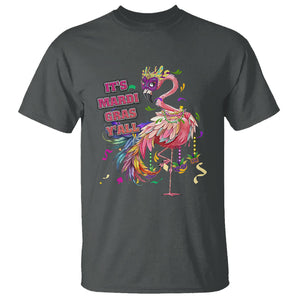 Funny Mardi Gras Flamingo T Shirt It's Mardi Gras Y'all TS02 Dark Heather Printyourwear