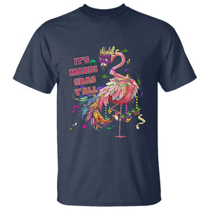 Funny Mardi Gras Flamingo T Shirt It's Mardi Gras Y'all TS02 Navy Printyourwear