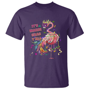 Funny Mardi Gras Flamingo T Shirt It's Mardi Gras Y'all TS02 Purple Printyourwear