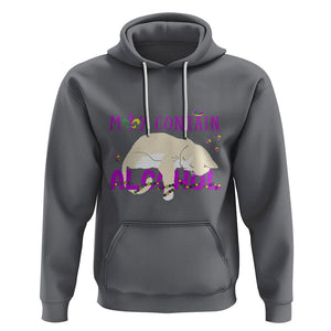 Funny Mardi Gras Drunk Cat Hoodie May Contain Alcohol Drinking Lover TS02 Charcoal Printyourwear