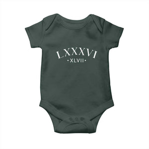 LXXXVI XLVII Baby Onesie 86 47 Roman Numerals TS02 Print Your Wear