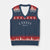 LXXXVI XLVII V-Neck Knit Sweater Vest 86 47 Roman Numerals TS02 Navy Red Print Your Wear