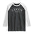LXXXVI XLVII Raglan Shirt 86 47 Roman Numerals TS02 Black White Print Your Wear