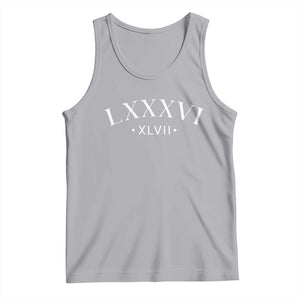 LXXXVI XLVII Tank Top 86 47 Roman Numerals TS02 Athletic Heather Print Your Wear