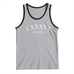 LXXXVI XLVII Tank Top 86 47 Roman Numerals TS02 Athletic Heather Black Print Your Wear