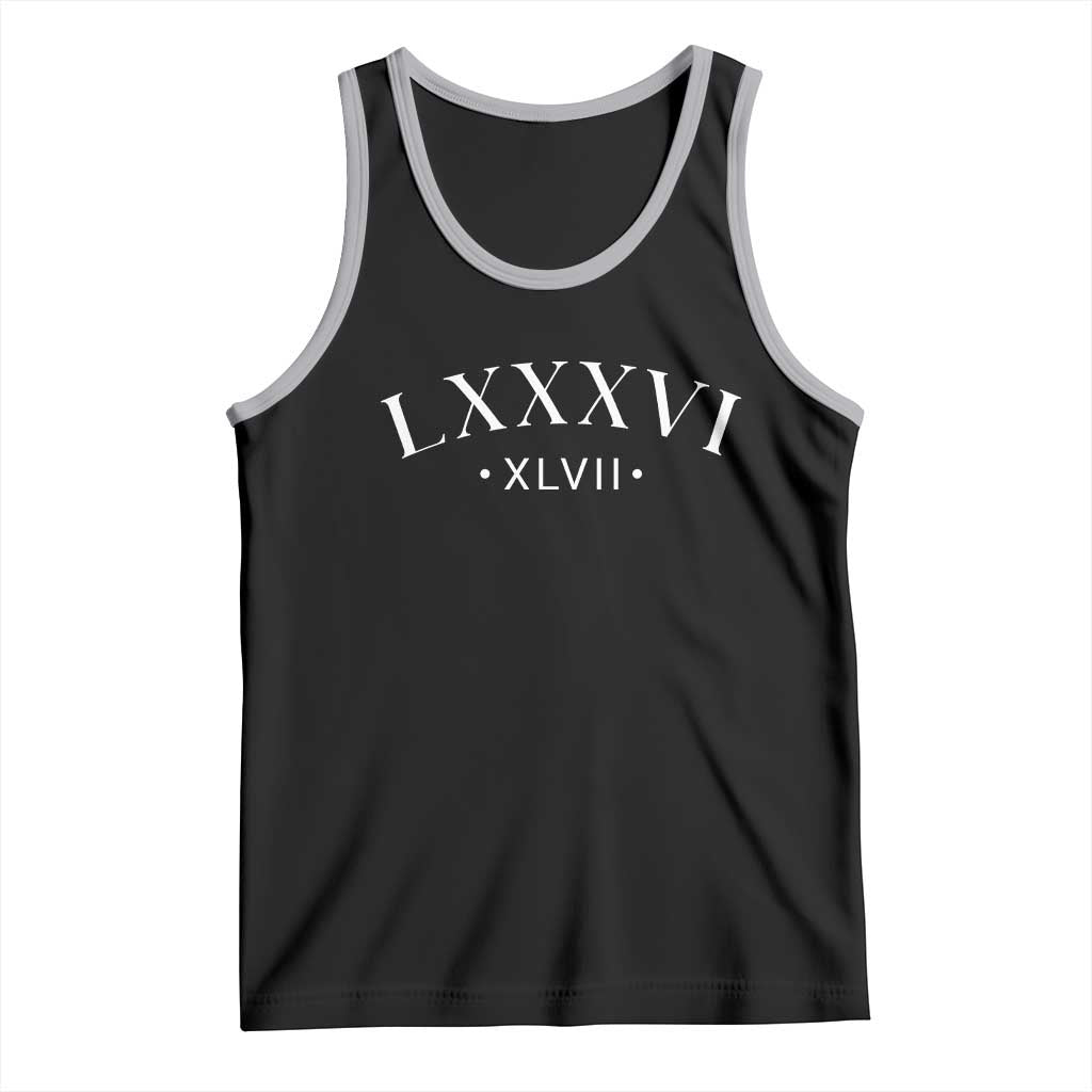 LXXXVI XLVII Tank Top 86 47 Roman Numerals TS02 Black Athletic Heather Print Your Wear