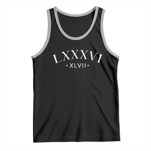 LXXXVI XLVII Tank Top 86 47 Roman Numerals TS02 Black Athletic Heather Print Your Wear