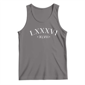 LXXXVI XLVII Tank Top 86 47 Roman Numerals TS02 Deep Heather Print Your Wear