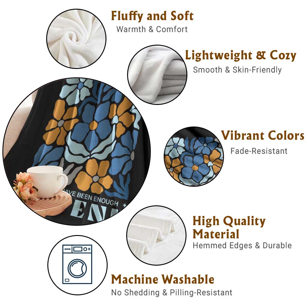 Dayenu Passover Jewish Holiday Floral Retro Throw Blanket It Would Have Been Enough Meaningful Seder Gift TS02 Print Your Wear