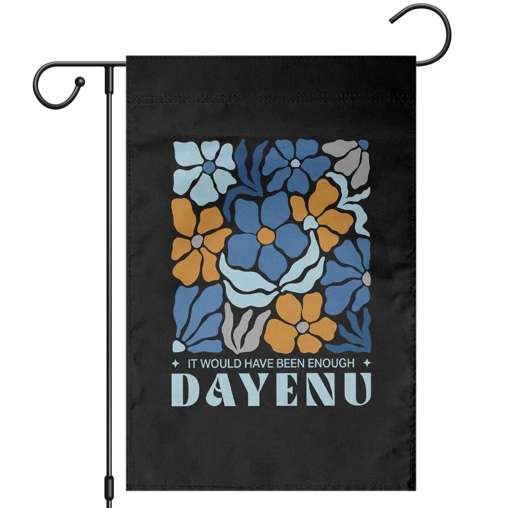 Dayenu Passover Jewish Holiday Floral Retro Garden Flag It Would Have Been Enough Meaningful Seder Gift TS02 Black Print Your Wear