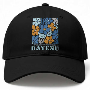 Dayenu Passover Jewish Holiday Floral Retro Baseball Cap It Would Have Been Enough Meaningful Seder Gift TS02 Print Your Wear