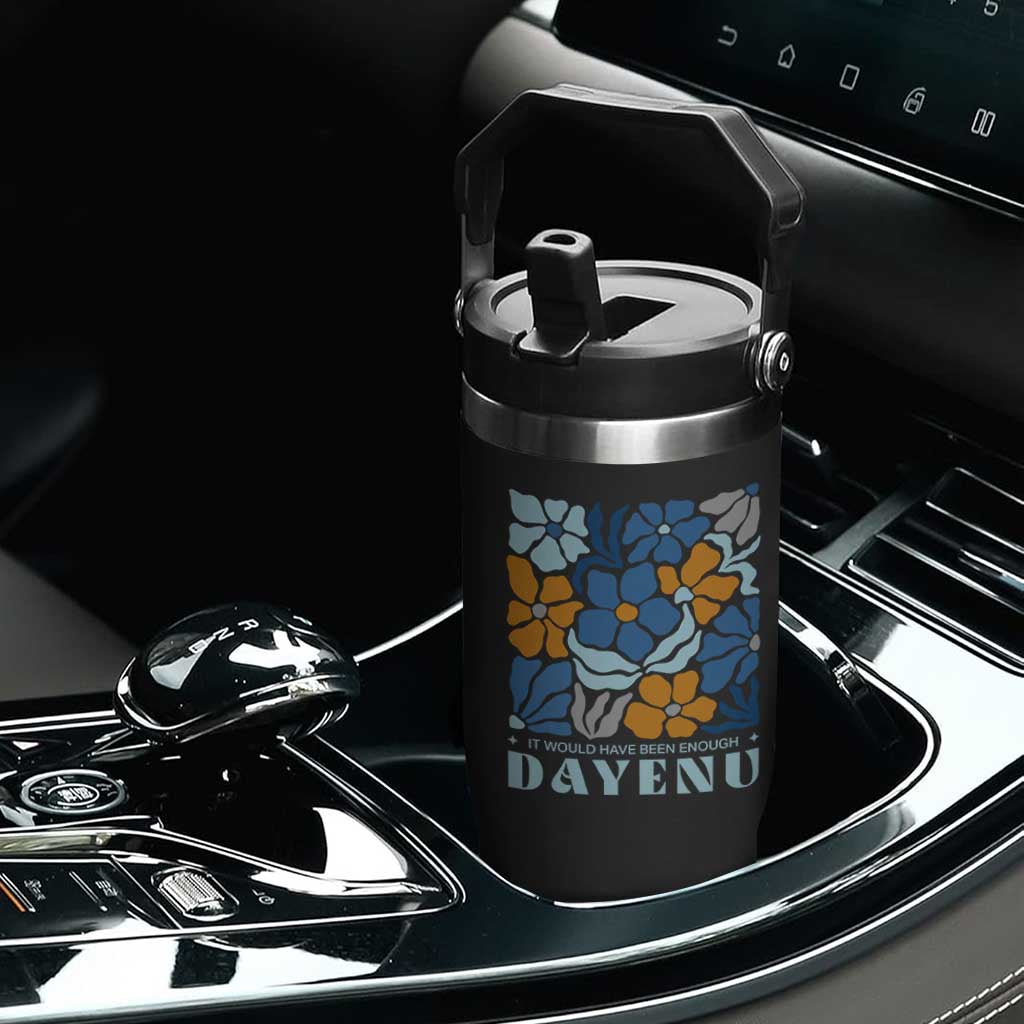 Dayenu Passover Jewish Holiday Floral Retro Flip Straw Tumbler It Would Have Been Enough Meaningful Seder Gift TS02 Print Your Wear