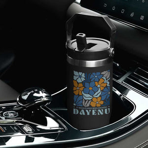 Dayenu Passover Jewish Holiday Floral Retro Flip Straw Tumbler It Would Have Been Enough Meaningful Seder Gift TS02 Print Your Wear