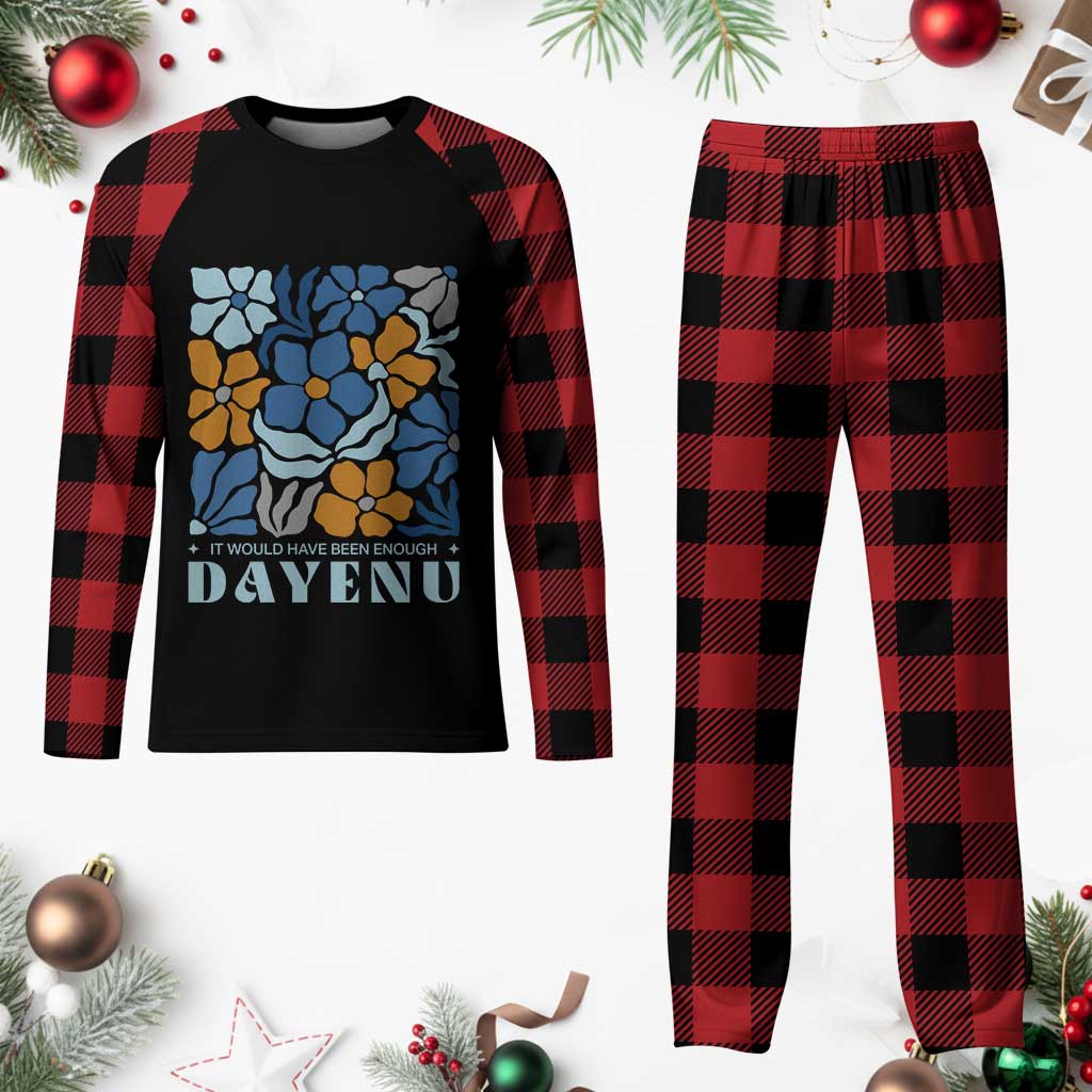 Dayenu Passover Jewish Holiday Floral Retro Plaid Pajama Set It Would Have Been Enough Meaningful Seder Gift TS02 Buffalo Plaid Print Your Wear