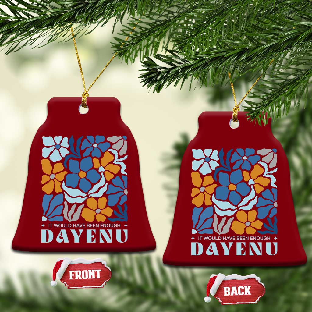 Dayenu Passover Jewish Holiday Floral Retro Ceramic Ornament It Would Have Been Enough Meaningful Seder Gift TS02 Print Your Wear