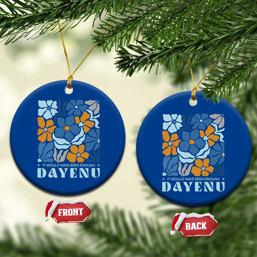 Dayenu Passover Jewish Holiday Floral Retro Ceramic Ornament It Would Have Been Enough Meaningful Seder Gift TS02 1pc Blue Print Your Wear