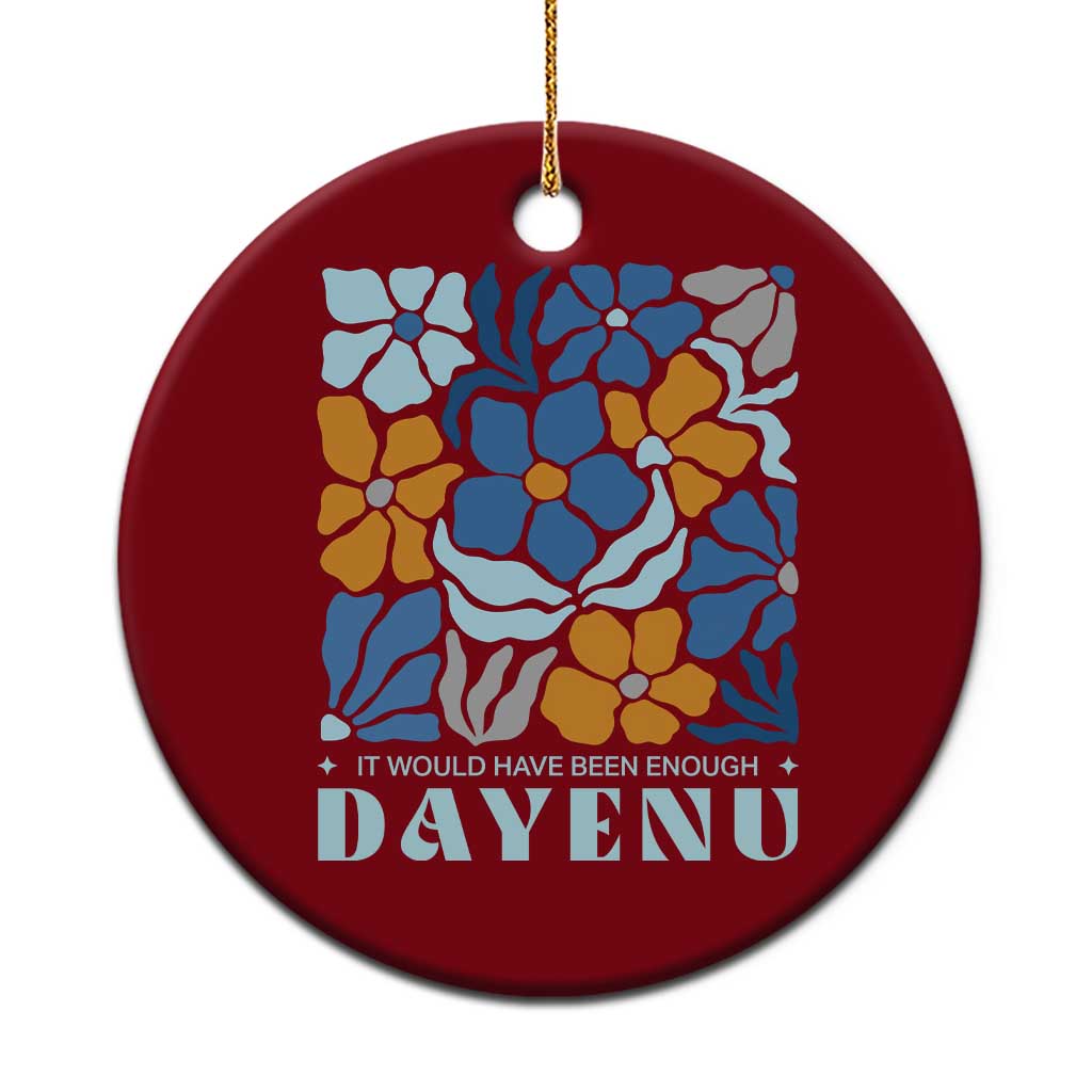 Dayenu Passover Jewish Holiday Floral Retro Ceramic Ornament It Would Have Been Enough Meaningful Seder Gift TS02 1pc Red Print Your Wear