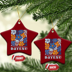 Dayenu Passover Jewish Holiday Floral Retro Ceramic Ornament It Would Have Been Enough Meaningful Seder Gift TS02 Print Your Wear