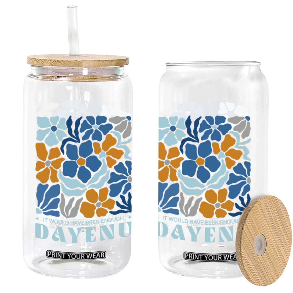 Dayenu Passover Jewish Holiday Floral Retro Glass Can It Would Have Been Enough Meaningful Seder Gift TS02 Print Your Wear