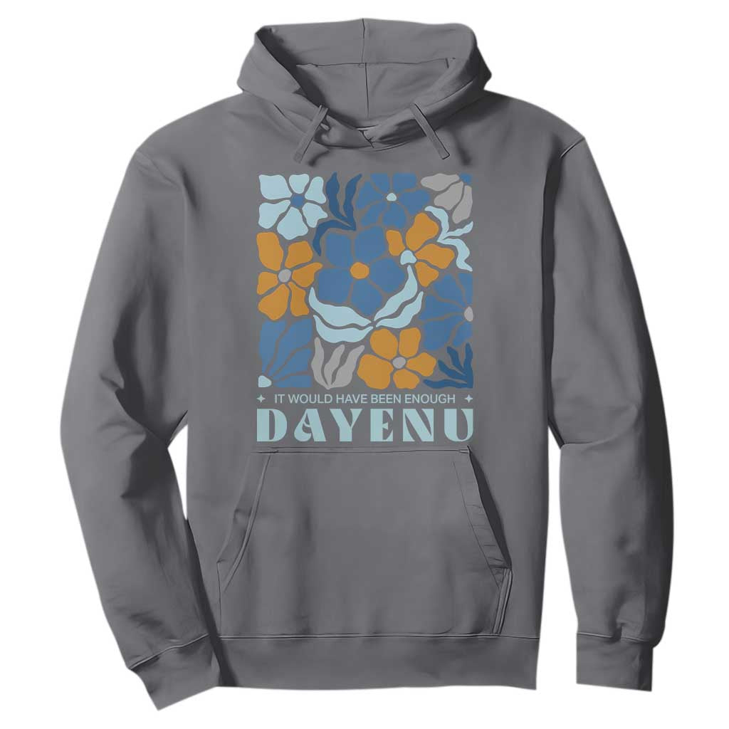 Dayenu Passover Jewish Holiday Floral Retro Hoodie It Would Have Been Enough Meaningful Seder Gift TS02 Charcoal Print Your Wear