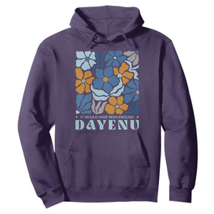 Dayenu Passover Jewish Holiday Floral Retro Hoodie It Would Have Been Enough Meaningful Seder Gift TS02 Purple Print Your Wear