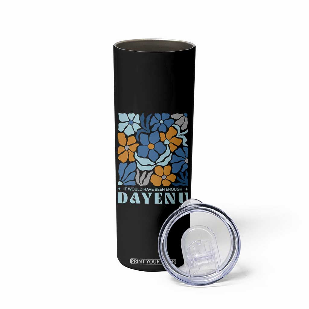 Dayenu Passover Jewish Holiday Floral Retro Skinny Tumbler It Would Have Been Enough Meaningful Seder Gift TS02 Print Your Wear