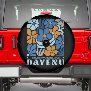 Dayenu Passover Jewish Holiday Floral Retro Spare Tire Cover It Would Have Been Enough Meaningful Seder Gift TS02 Black Print Your Wear