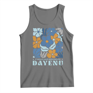 Dayenu Passover Jewish Holiday Floral Retro Tank Top It Would Have Been Enough Meaningful Seder Gift TS02 Black Heather Print Your Wear