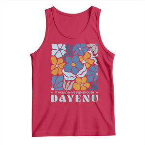 Dayenu Passover Jewish Holiday Floral Retro Tank Top It Would Have Been Enough Meaningful Seder Gift TS02 Red Print Your Wear