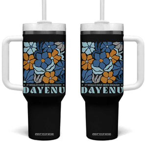 Dayenu Passover Jewish Holiday Floral Retro Tumbler With Handle It Would Have Been Enough Meaningful Seder Gift TS02 One Size: 40 oz Black Print Your Wear