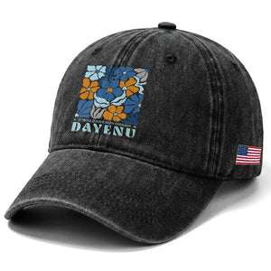 Dayenu Passover Jewish Holiday Floral Retro Washed Cotton Baseball Cap - It Would Have Been Enough Seder Gift TS02 Print Your Wear