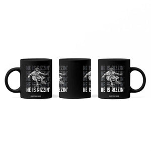 He Is Rizzin Funny Christian Easter Skateboarding Jesus Meme Coffee Mug Faith Humor Trendy Youth Gift TS02 Print Your Wear