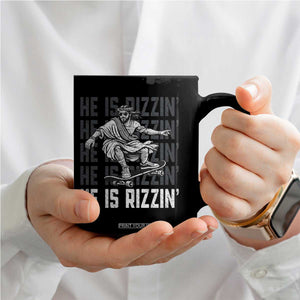 He Is Rizzin Funny Christian Easter Skateboarding Jesus Meme Coffee Mug Faith Humor Trendy Youth Gift TS02 Print Your Wear