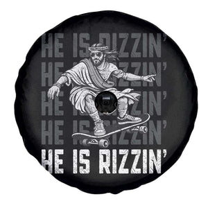 He Is Rizzin Funny Christian Easter Skateboarding Jesus Meme Spare Tire Cover Faith Humor Trendy Youth Gift TS02 Print Your Wear