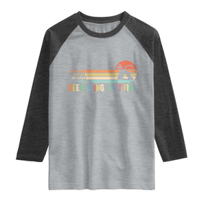 Retro Coming Out Of My Cave Christian Easter Parody Raglan Shirt I’ve Been Doing Just Fine Resurrection Humor Faith Gift TS02 Heather Gray Heather Charcoal Print Your Wear