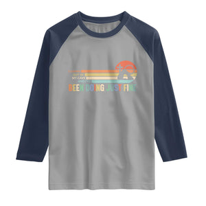 Retro Coming Out Of My Cave Christian Easter Parody Raglan Shirt I’ve Been Doing Just Fine Resurrection Humor Faith Gift TS02 Sport Gray Navy Print Your Wear