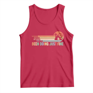 Retro Coming Out Of My Cave Christian Easter Parody Tank Top I’ve Been Doing Just Fine Resurrection Humor Faith Gift TS02 Red Print Your Wear