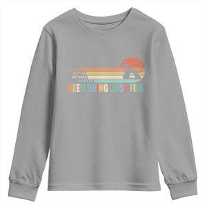 Retro Coming Out Of My Cave Christian Easter Parody Youth Sweatshirt I’ve Been Doing Just Fine Resurrection Humor Faith Gift TS02 Sport Gray Print Your Wear