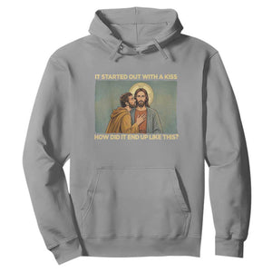 It Started Out With A Kiss Christian Easter Hoodie Judas Betrayal Biblical Scene Faith Reflection Gift TS02 Sport Gray Print Your Wear