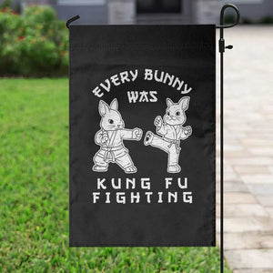 Funny Easter Rabbit Martial Arts Garden Flag Every Bunny Was Kung Fu Fighting Cute Bunny Humor Gift TS02 Print Your Wear