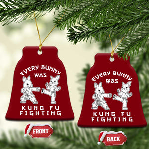 Funny Easter Rabbit Martial Arts Ceramic Ornament Every Bunny Was Kung Fu Fighting Cute Bunny Humor Gift TS02 Print Your Wear