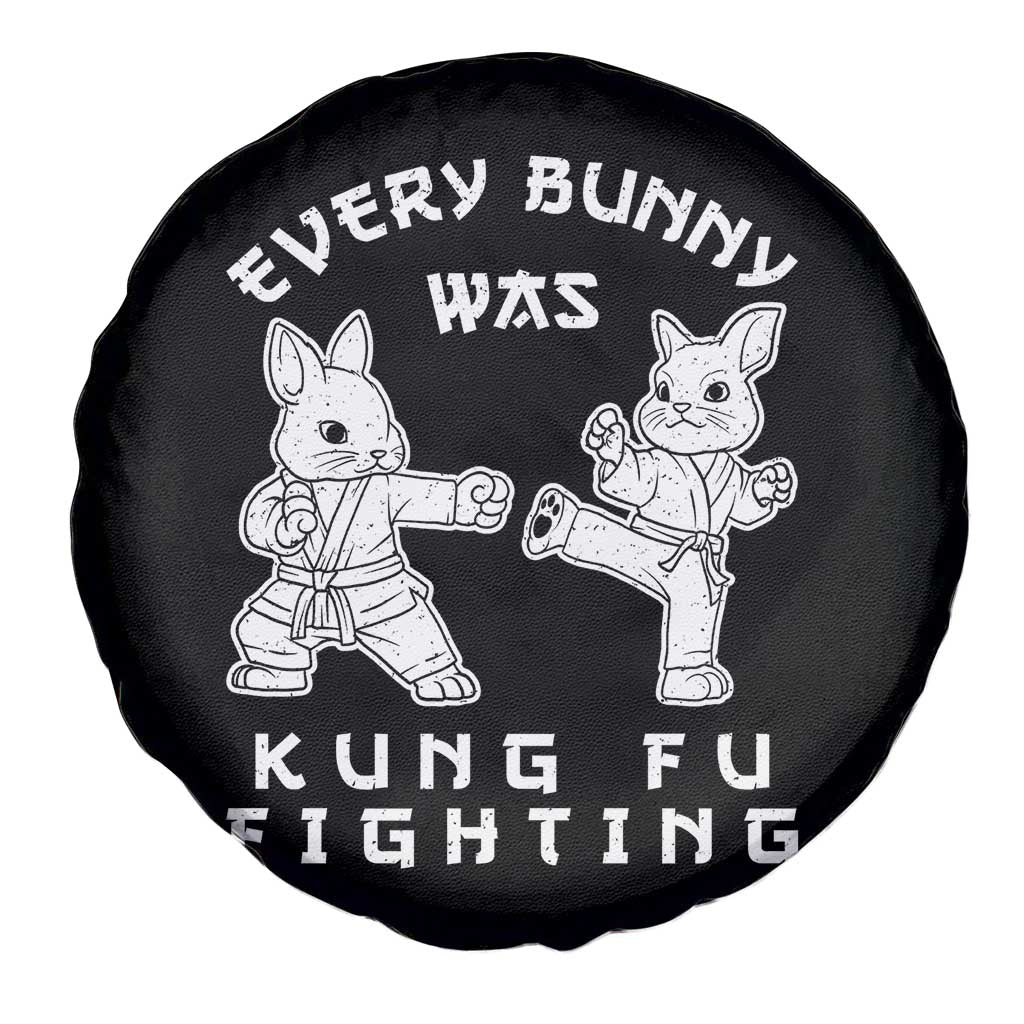 Funny Easter Rabbit Martial Arts Spare Tire Cover Every Bunny Was Kung Fu Fighting Cute Bunny Humor Gift TS02 Print Your Wear