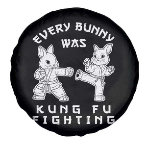Funny Easter Rabbit Martial Arts Spare Tire Cover Every Bunny Was Kung Fu Fighting Cute Bunny Humor Gift TS02 Print Your Wear