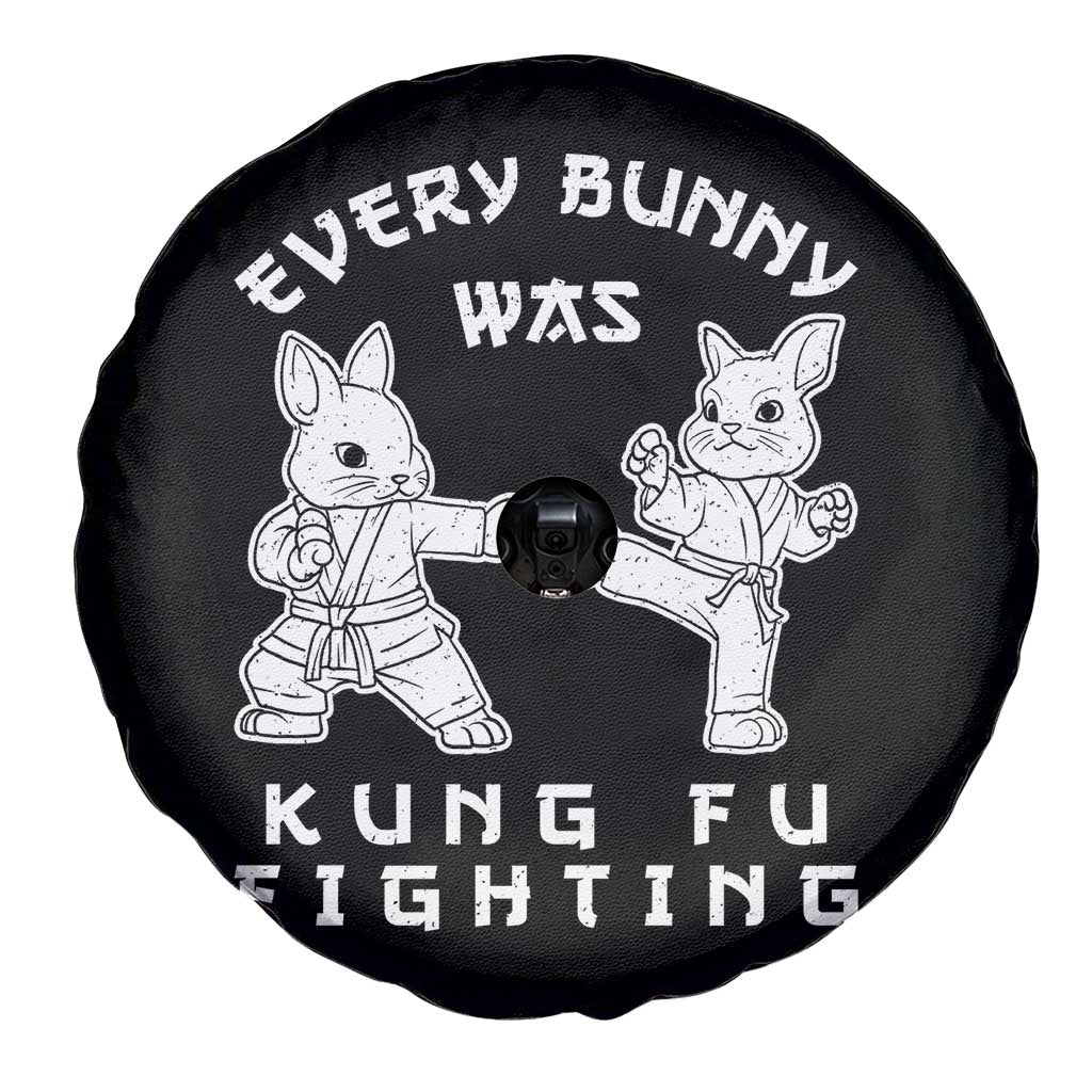 Funny Easter Rabbit Martial Arts Spare Tire Cover Every Bunny Was Kung Fu Fighting Cute Bunny Humor Gift TS02 Print Your Wear