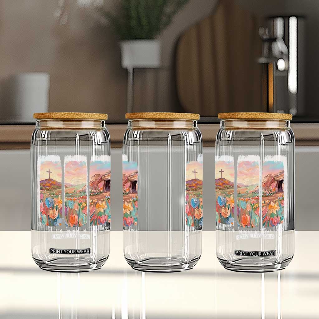 A Lot Can Happen In Three Days Christian Easter Glass Can Empty Tomb Cross Landscape Faith Inspirational Gift TS02 Print Your Wear