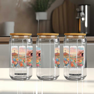 A Lot Can Happen In Three Days Christian Easter Glass Can Empty Tomb Cross Landscape Faith Inspirational Gift TS02 Print Your Wear
