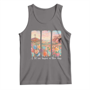 A Lot Can Happen In Three Days Christian Easter Tank Top Empty Tomb Cross Landscape Faith Inspirational Gift TS02 Deep Heather Print Your Wear