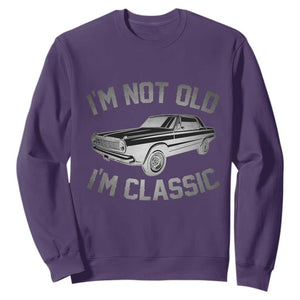 Im Not Old Im Classic Sweatshirt Retro Dad Funny Vintage Muscle Car Lover Gift for Men TS02 Purple Printyourwear