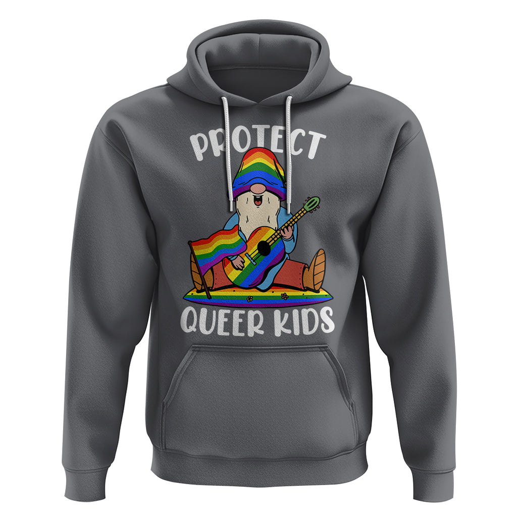 Protect Queer Kids Hoodie Gnome Ally LGBT Pride History Month Support TS02 Charcoal Printyourwear